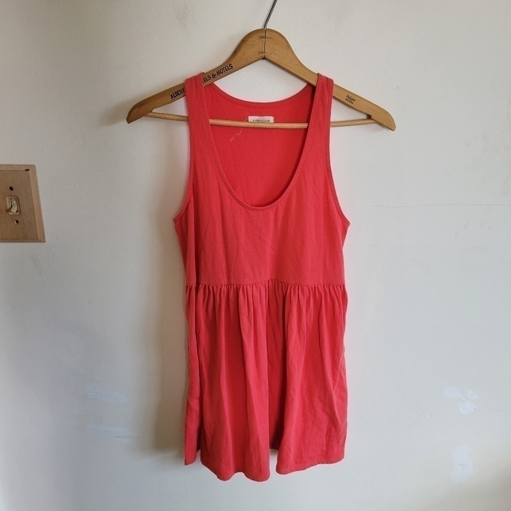 SILENCE + Noise Tank Top Tunic Pink Pockets Small